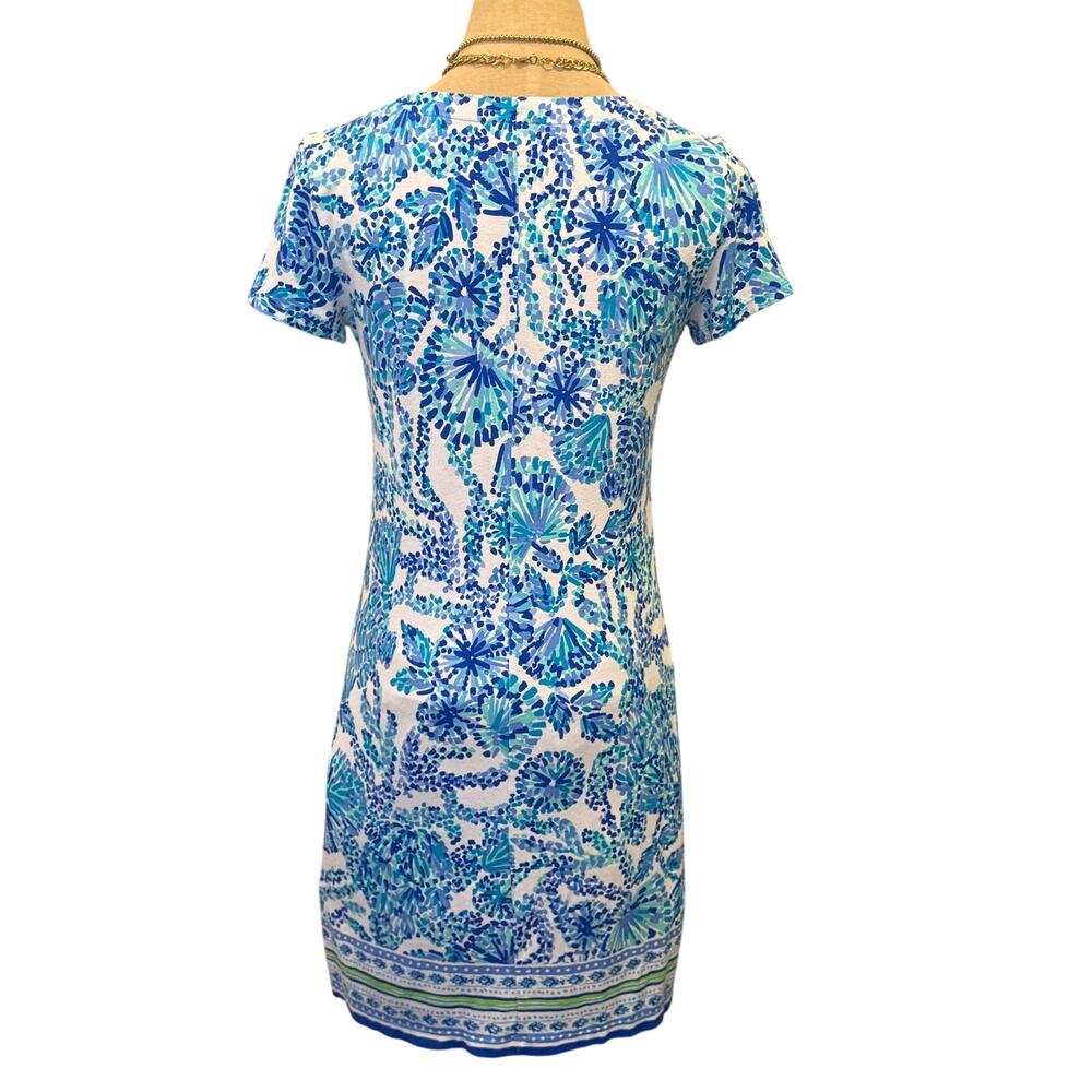 LILLY PULITZER Sophieletta Dress Turquoise Oasis Shell Me You Love Me size S0 - Picture 3 of 10